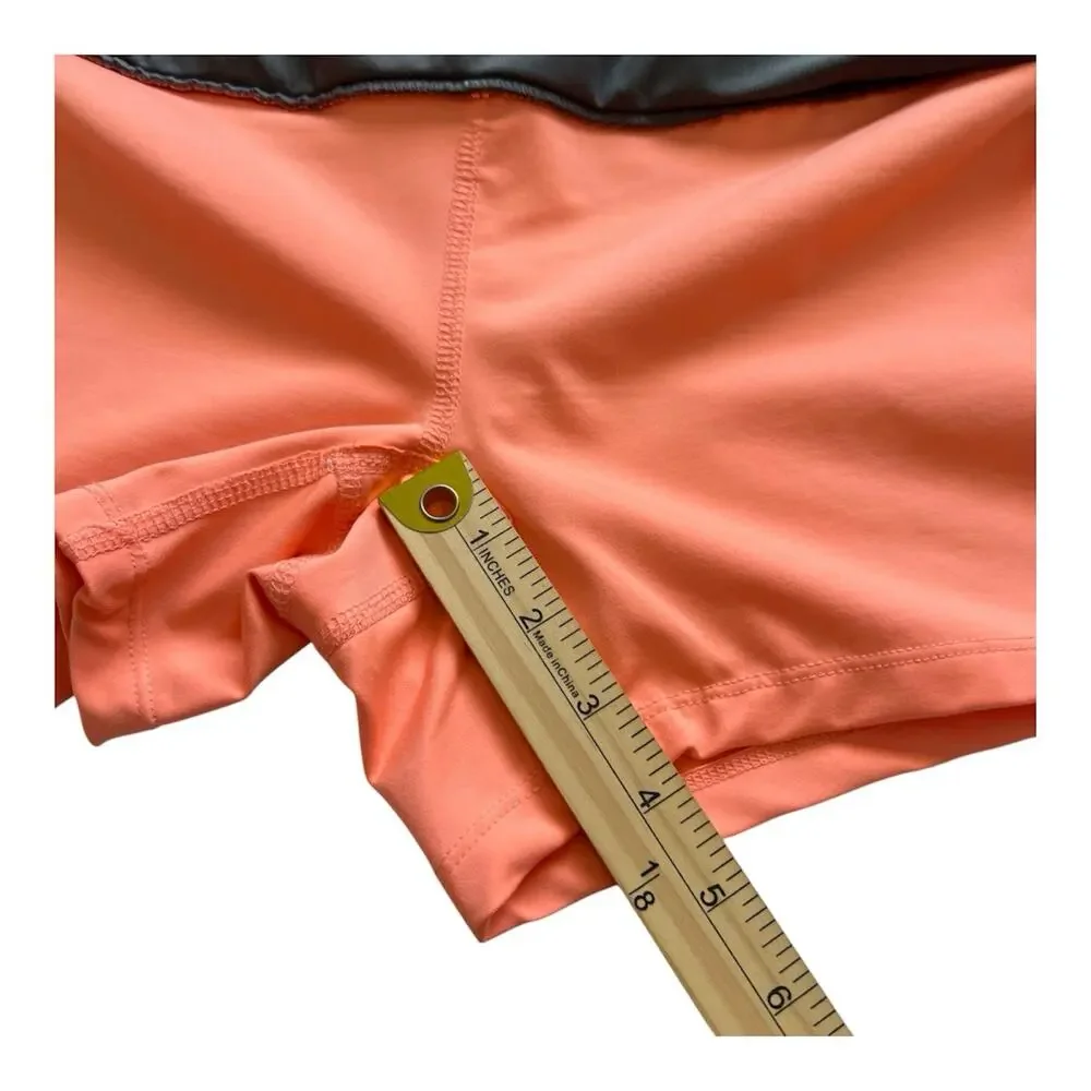 Fila Skort Skirt Womens Small Gray Orange Mesh Ruched Sides Athletic Golf Tennis